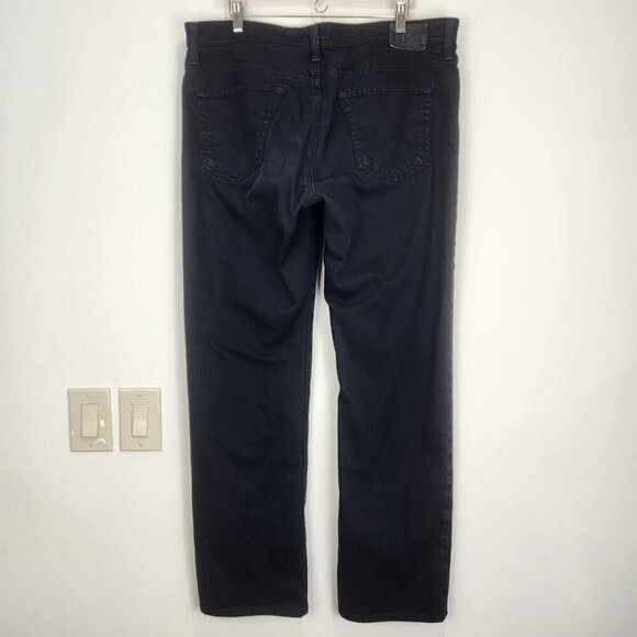 AG Adriano Goldschmied Protégé 38 Black Straight Leg Stretch Denim 38x32 Classic - Picture 2 of 11